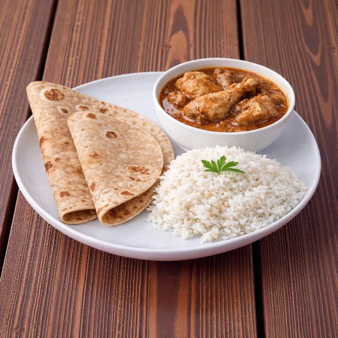 Chicken Khorma Rice Roti