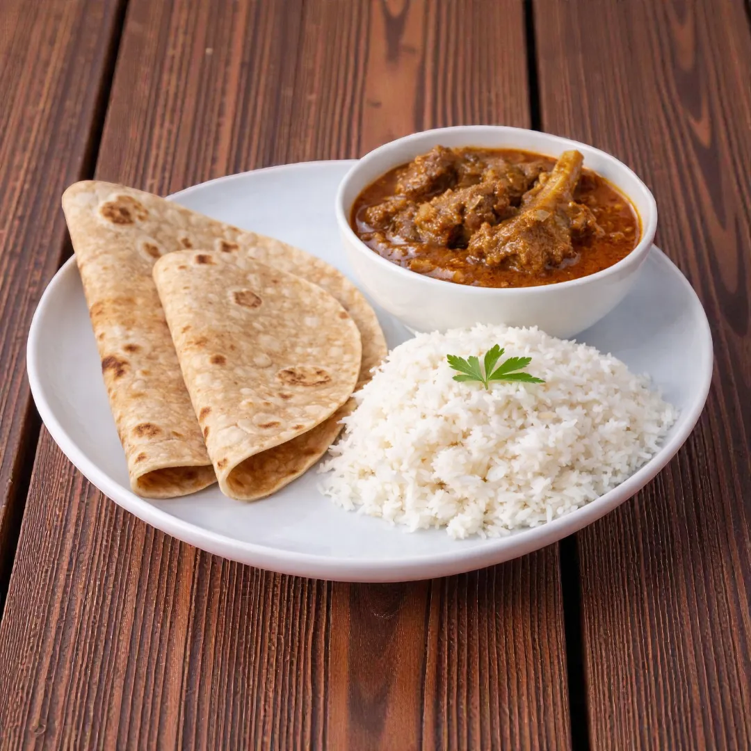 Mutton Khorma Rice Roti