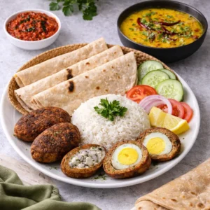 Khan-e-Dastar Hyderabadi non-veg meal platter with kebabs from Klip2Deal Homefood Hyderabad near me