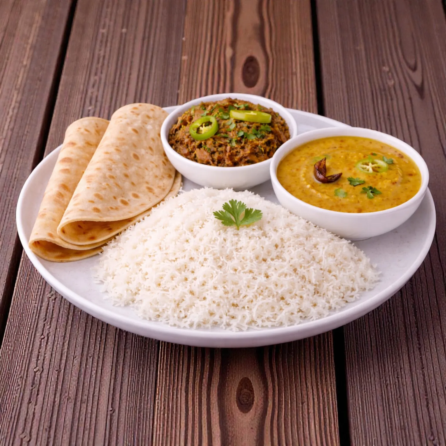 Hyderabadi Kutawa Gosht Dal Rice 